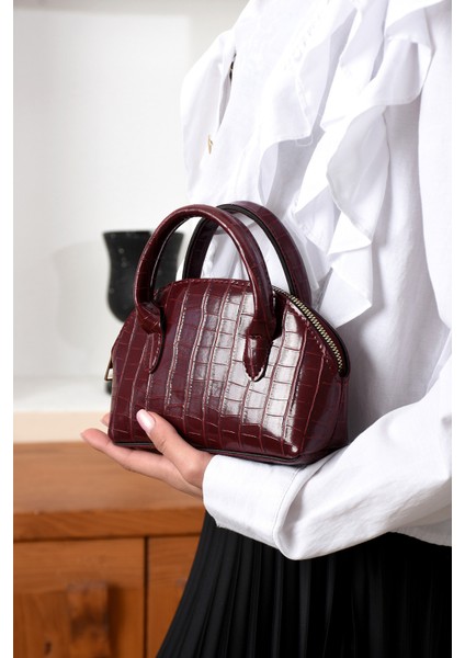 Lüks Tasarımlı Çapraz Çanta Timsah Deri Baskılı fırsatları