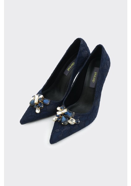 Dantelli Taş Aksesuarlı Kadın Abiye Ayakkabı fiyatları