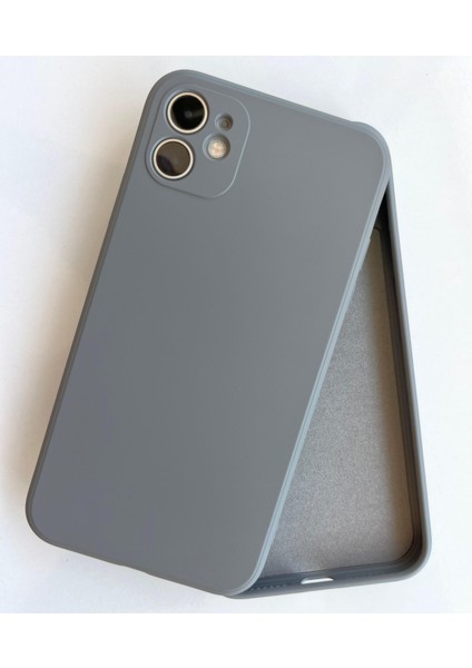 İphone 11 İle Uyumlu Köşeli Kalıp ( 12 GÖRÜNÜMLÜ) Lansman İçi Kadife Esnek Silikon Kılıf modelleri
