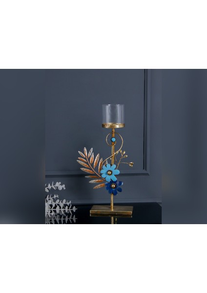 Metal Büyük Yaprak Şamdan-40 cm fiyatları
