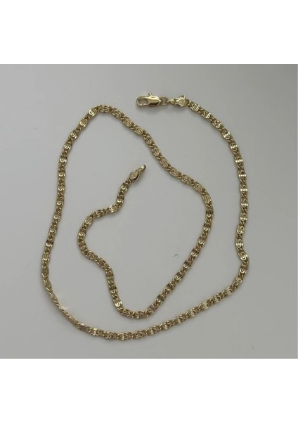 Xuping 14K Renk Kaplama Desenli Detay Zincir modelleri