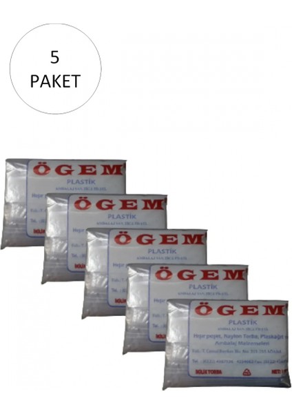 Bakkaliye Naylon Torba Ikilik 22X36 cm 1 kg 5 Paket (Takriben 975 Adet)