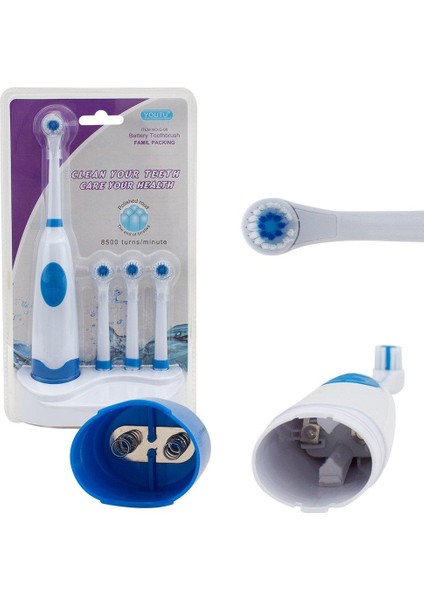 G-08 Dönen Başlıklı Pilli Otomatik Diş Fırçası (3 Adet Yedek Başlık) modelleri