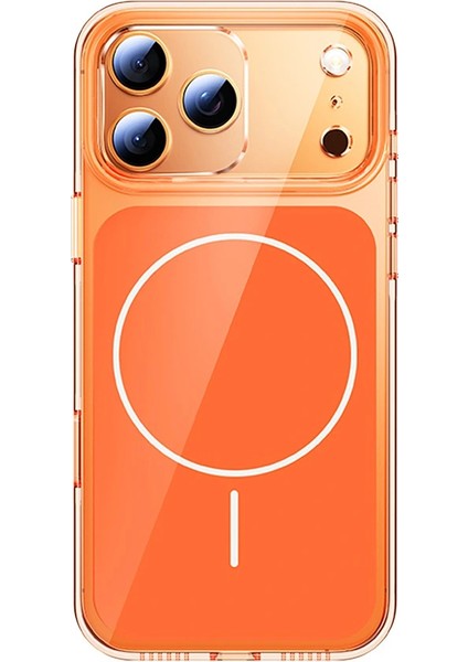 Apple iPhone 17 Pro Max Kılıf Redclick M-Safe Şarj Özellikli Şeffaf Kamera Kontrol Butonlu Lugano Kapak
