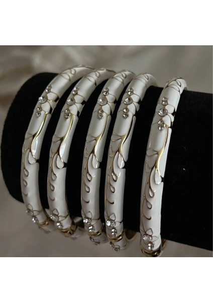 Mineli Kelepçe Model Renkli Taşlı Bileklik