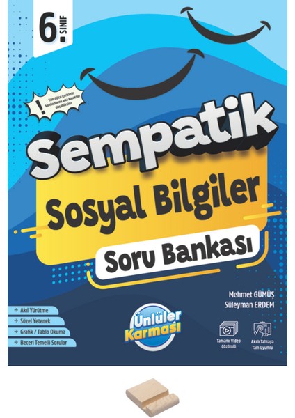 6. Sınıf Sempatik Sosyal Bilgiler Soru Bankası + Telefon Standı