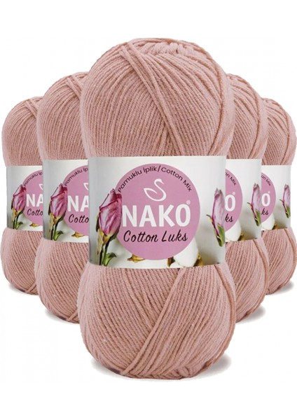 5 Adet Cotton Lüks Yelek Tunik Kazak Bluz Hırka Ipi Yünü Pudra 97545