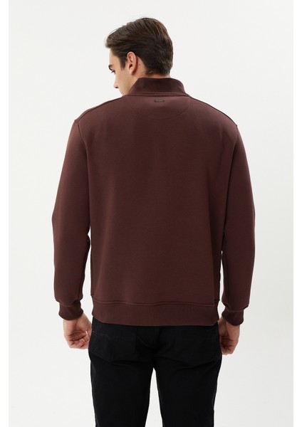 Esw 2898 Dik Yaka Yarım Fermuar Erkek Kalın Sweat indirimleri