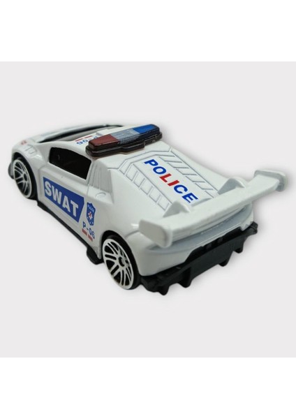 Metal Mini Polis Arabası 8 cm - Polis - 3 modelleri