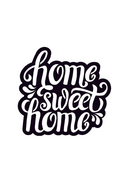 Home Sweet Home - 50X50 cm Metal Duvar Dekoru - Metal Sanatları