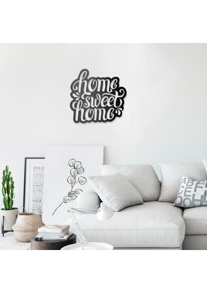 Home Sweet Home - 50X50 cm Metal Duvar Dekoru - Metal Sanatları fiyatları