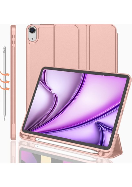 Apple iPad Air 4. Nesil 10.9 (2020) Kılıf Ekran Koruyucu ve Stylus Kalemli 3'ü 1 Arada Full Gear Set A2316 A2324 A2325 A2072