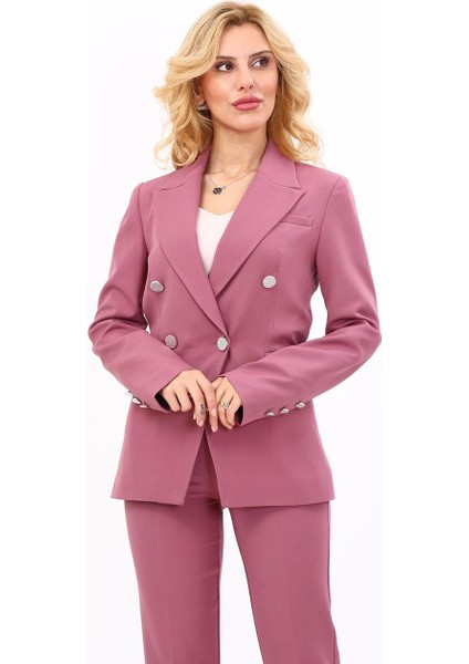 Erkek Yaka Çapraz Ceket-Rose