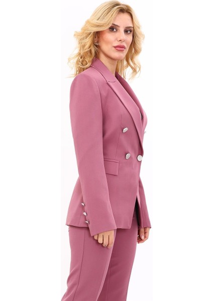 Erkek Yaka Çapraz Ceket-Rose fiyatları