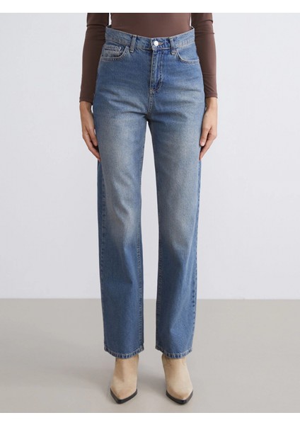 Lcw Jeans Indigo Straight Fit Kadın Jean Pantolon fiyatları