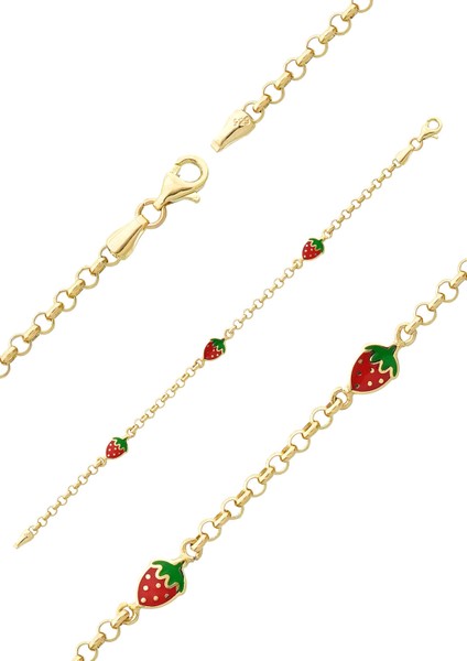 Zincir Çilek Çocuk Bileklik