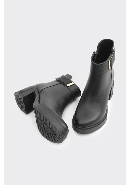 Hakiki Deri Fermuarlı Topuklu Kadın Bot fırsatları