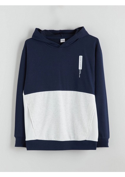 Lcw Kids Lacivert Kapüşonlu Erkek Çocuk Sweatshirt