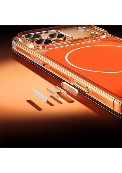 Apple iPhone 17 Pro Kılıf Redclick M-Safe Şarj Özellikli Şeffaf Kamera Kontrol Butonlu Lugano Kapak modelleri