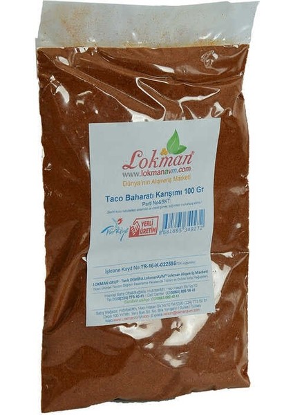 Taco Baharatı Karışımı 100 gr Paket modelleri