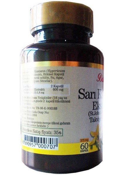 Sarı Kantaron Ekstraktı 60 Kapsül fiyatları