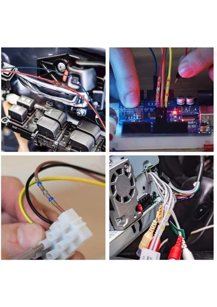 300 Adet Isıyla Daralan Makaron Seti - 4 Farklı Boy Renkli Kablo Koruma Seti modelleri