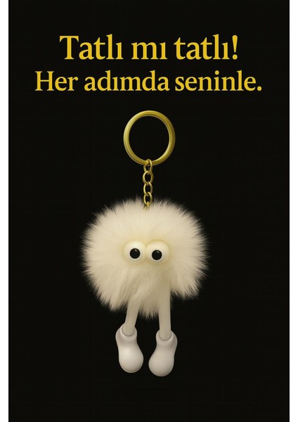 Lüks Pelüş Ponpon Charm Anahtarlık