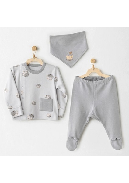 Hello Autumn 3'lü Zıbın Takım Grey