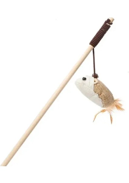 Doğal Jut Fare Sembollü Kedi Oltası