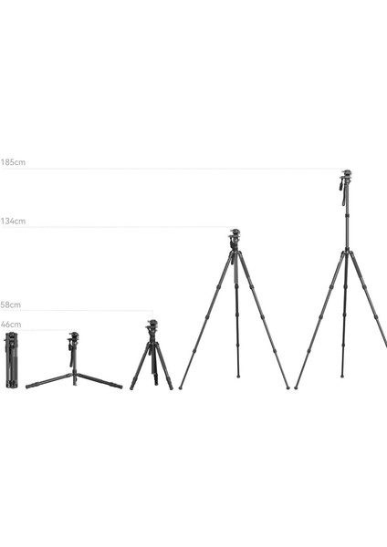 4307 CT195 Alüminyum Alaşımlı Video Tripod fırsatları