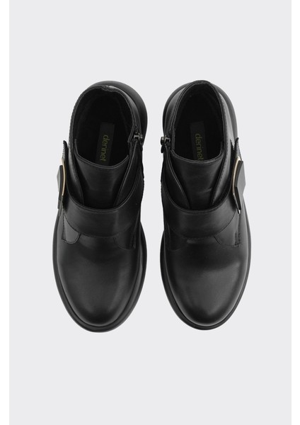 Bilekte Hakiki Deri Fermuarlı Kadın Bot modelleri