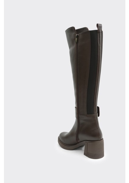 Hakiki Deri Kalın Topuklu Kadın Çizme modelleri