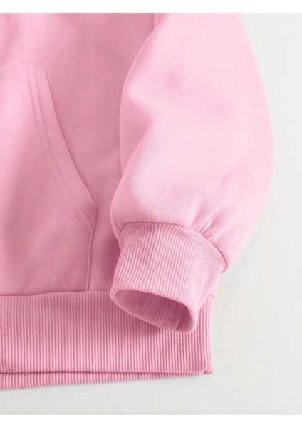 Kadın Baskılı Sweatshırt Kapüşonlu Oversize 3 Iplik Pamuklu modelleri