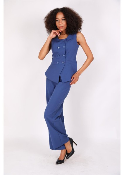 Aller Yelek & Bol Paça Pantolon Takım-Indigo fiyatları