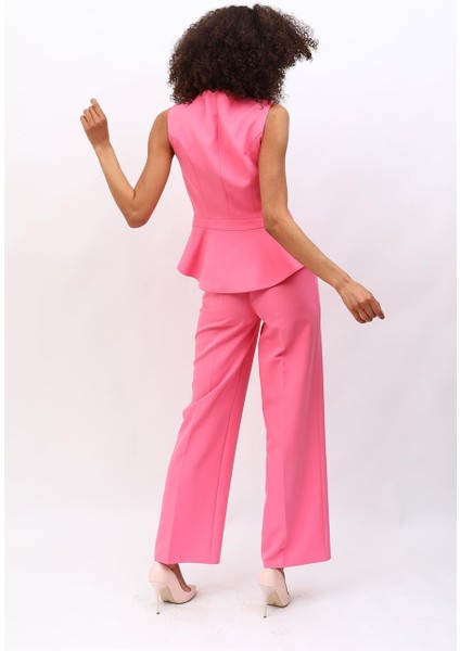 Aller Yelek & Bol Paça Pantolon Takım-Pembe indirimleri