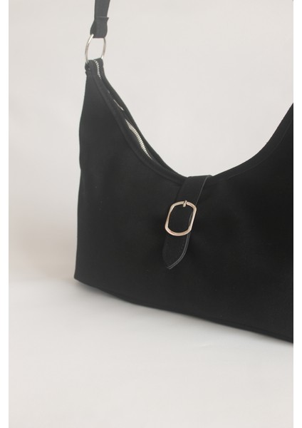 Bolanga Süet Vintage Omuz Çantası Siyah indirimleri