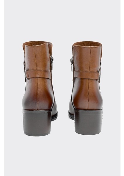 Tokalı Fermuarlı Hakiki Deri Kadın Bot fırsatları