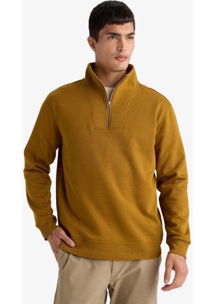 Regular Fit Yarım Balıkçı Yaka Fermuarlı Kalın Sweatshirt F4136AX25AU modelleri