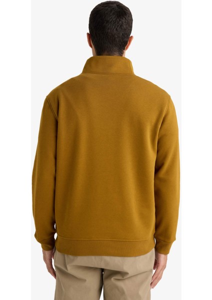 Regular Fit Yarım Balıkçı Yaka Fermuarlı Kalın Sweatshirt F4136AX25AU