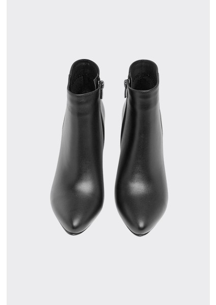 Kalem Topuklu Hakiki Deri Klasik Kadın Bot modelleri