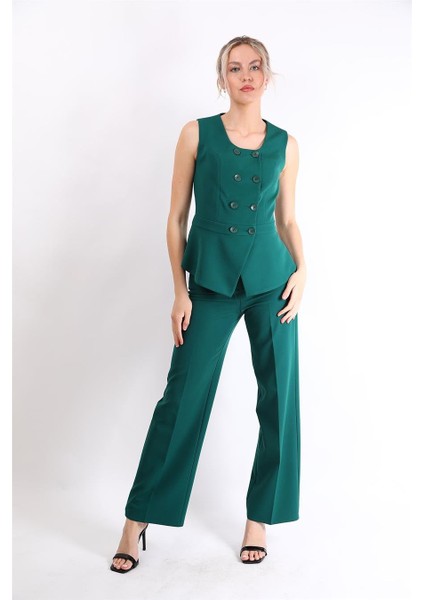 Aller Yelek & Bol Paça Pantolon Takım-Zümrüt indirimleri
