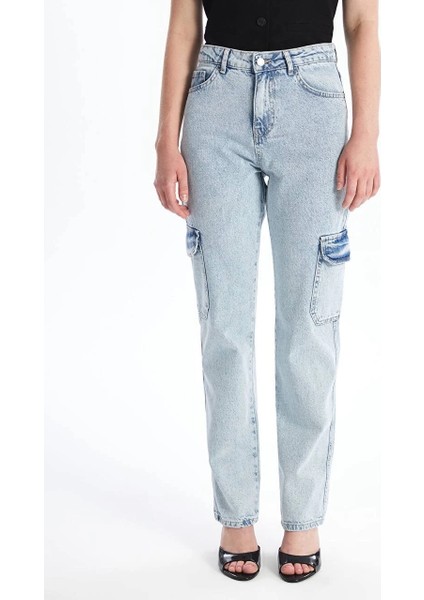 Cep Kar Yıkama Jeans Pantolon