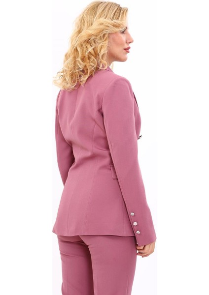 Erkek Yaka Çapraz Ceket-Rose modelleri