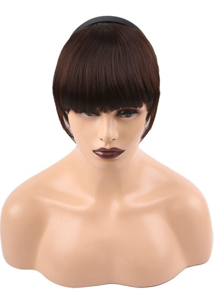 Taçlı Fiber Sentetik Perçem / Koyu Kahve