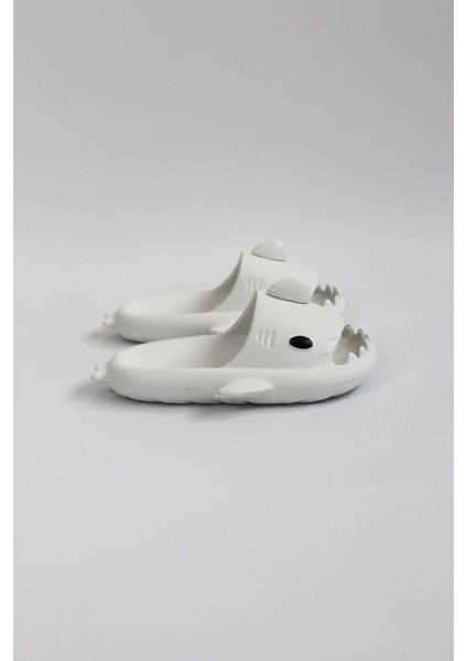 Köpekbalığı Beyaz Unisex Tam Ortopedik Terlik Shark Slides Cocuk fiyatları