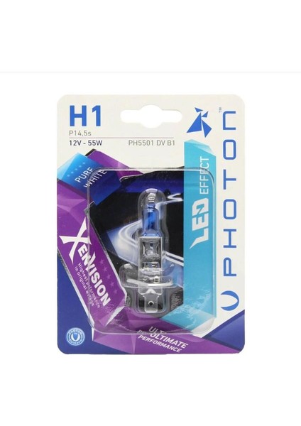 H1 12V 55W Xen Vısıon (Tekli Blister) PH5501 Dv B1