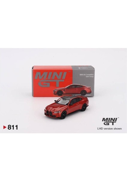 811 Bmw M4 Competition (G82) Sakhir Orange 1/64 Model Araba