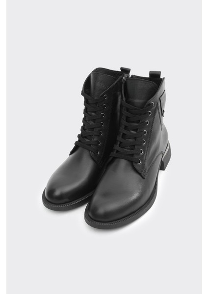 Hakiki Deri Fermuarlı Bağcıklı Kadın Bot fiyatları