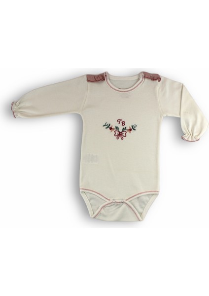 3-6 6-9 9-12 Ay Tb Çiçek Nakışlı Bandanalı Uzun Kollu Zıbınlı 3lü Kız Bebek Takımı fiyatları