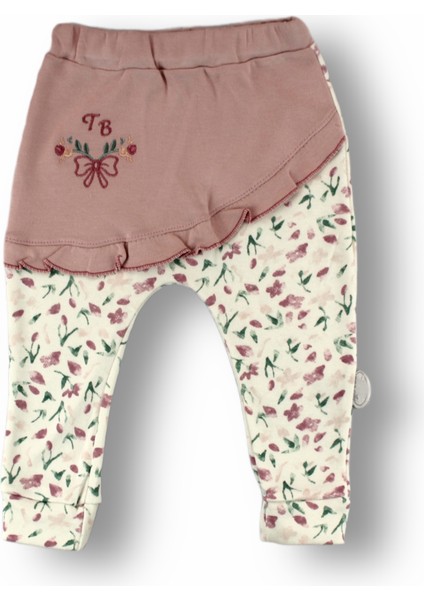 3-6 6-9 9-12 Ay Tb Çiçek Nakışlı Bandanalı Uzun Kollu Zıbınlı 3lü Kız Bebek Takımı modelleri